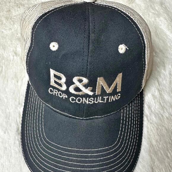 B&M Crop Consulting Unisex Blue Trucker Hat Adjustable Mesh OS - Picture 3 of 8